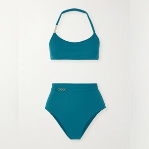 Lido Sessantacinque Chain-embellished Halterneck Bikini M